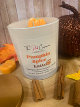 Load image into Gallery viewer, pumpkin spice latte candle with whipped cream and pumpkin wax melt
